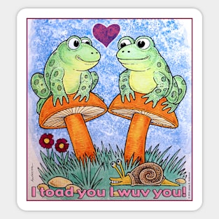 Toad Wuv Sticker